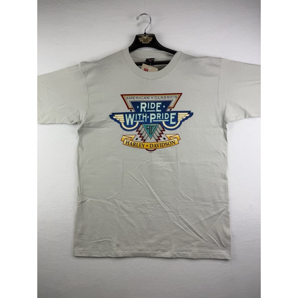 Vintage 1996‎ Harley Davidson Ride With Pride T Shirt XL White Utah USA